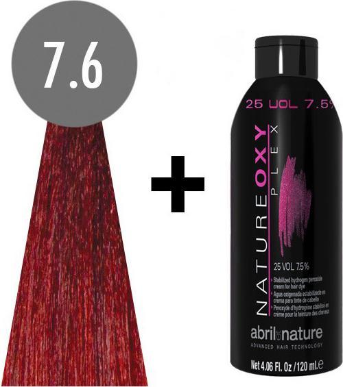 Image du produit Abril Et Nature Naturecolor Plex #7.6 120 ml. Blonde rouge + natureoxy plex 25 vol. 120ml. (7.6)