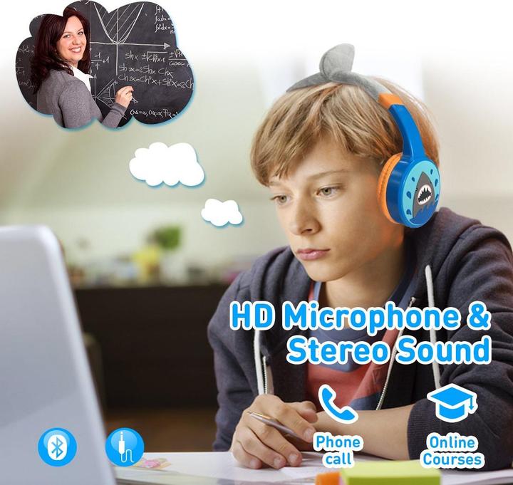 Produktbild PhoneLook Coole Wireless Bluetooth 5.3 Kopfhörer für Kinder mit gedämpfter Lautstärke 85dB und lustigem Design