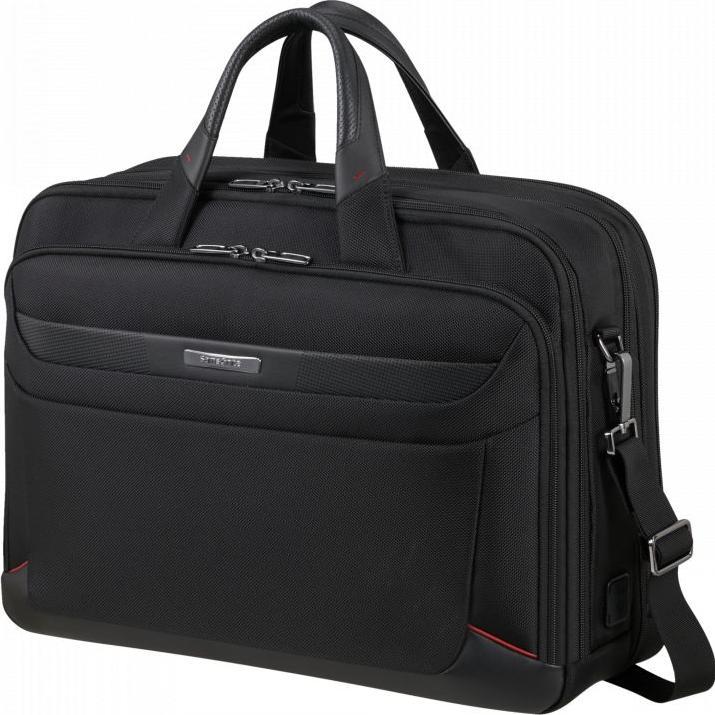 Samsonite Pro-DLX6 borsa a tracolla da 17,3 pollici, nero (17.30", Universale)