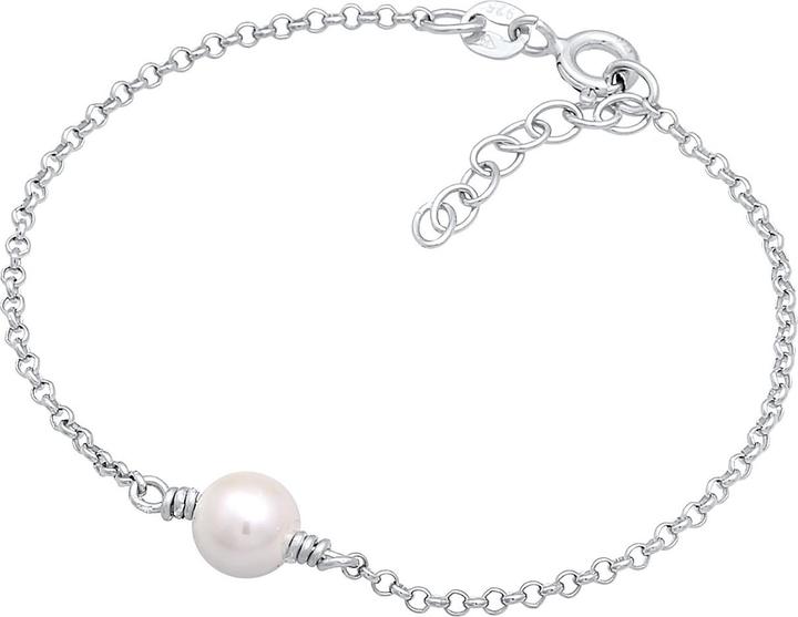 Produktbild Elli Armband Kids Muschelkernperle Silber 925 (14 cm, Muschelkernperlen, 925er Sterling Silber, No Stein)
