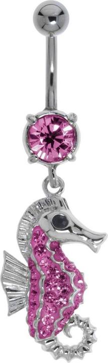 Bijouteria Bauchpiercing (Chirurgenstahl 316L, Kristall, Messing rhodiniert)