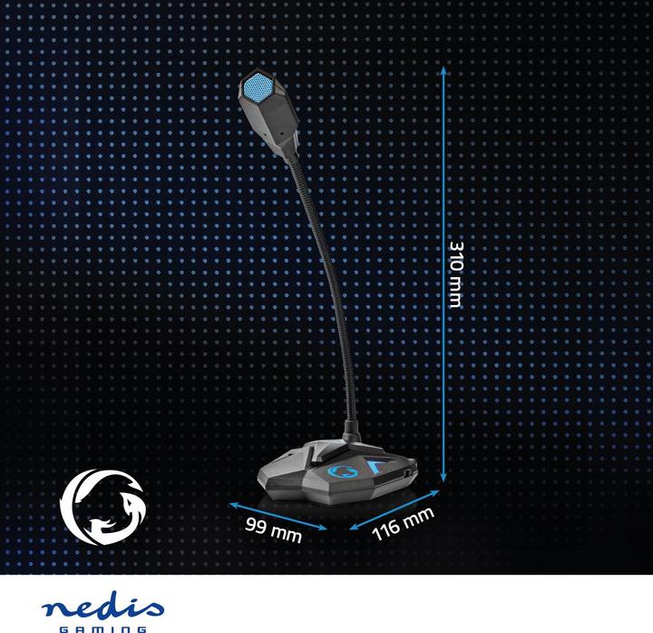 Actual product image Nedis Desktop Gaming Microphone GMICGU100BK