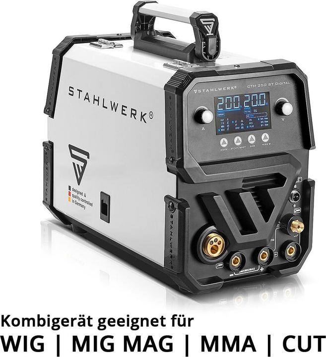 Immagine prodotto Stahlwerk CTM-250 ST Saldatrice combinata digitale 5-in-1 con inverter da 200 A