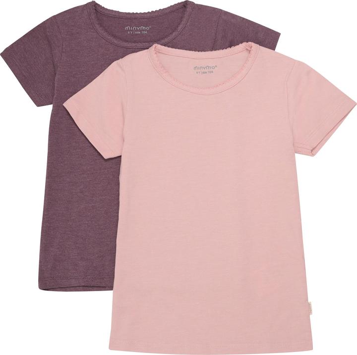 Minymo T-Shirt 2er Set Misty Rose Gr. 110 (110)