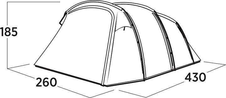 Actual product image Easy Camp Tunnelzelt Hamra 4 (grau, Modell 2025) (Tunnel tent, 12 kg, 4 persons)