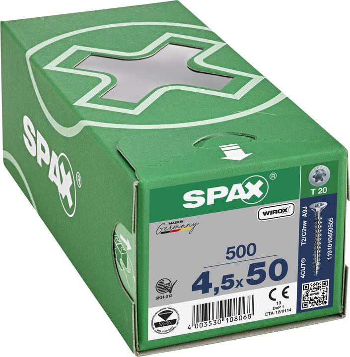 Actual product image Spax Chipboard screws SK T20 4,5x50 mm (500 Screws per piece)