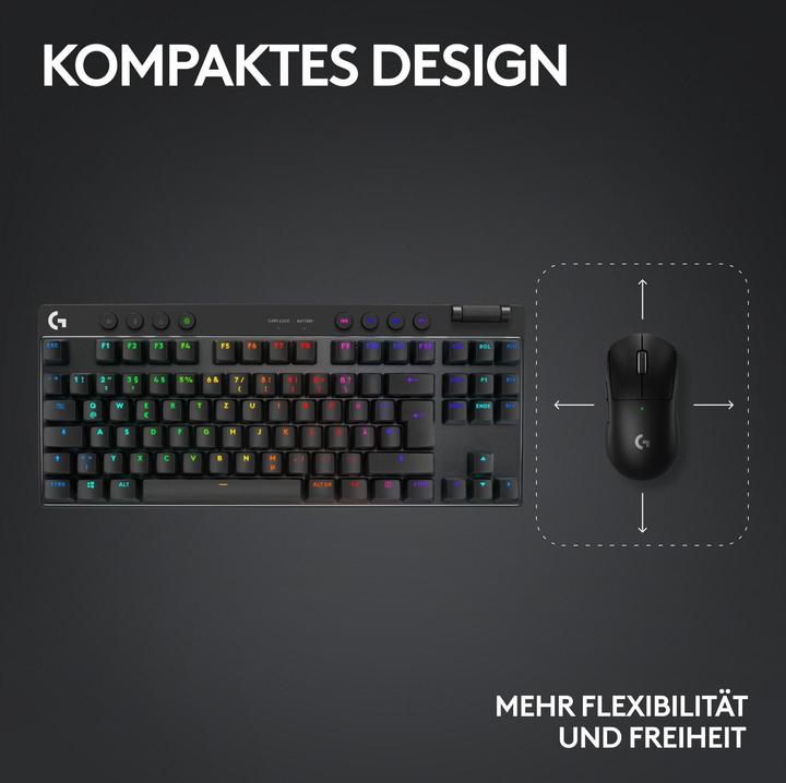 Immagine prodotto Logitech G Pro X TKL Lightspeed (CH, Senza fili, Cablato)