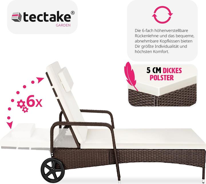 Image du produit tectake Sonnenliege (200 cm)