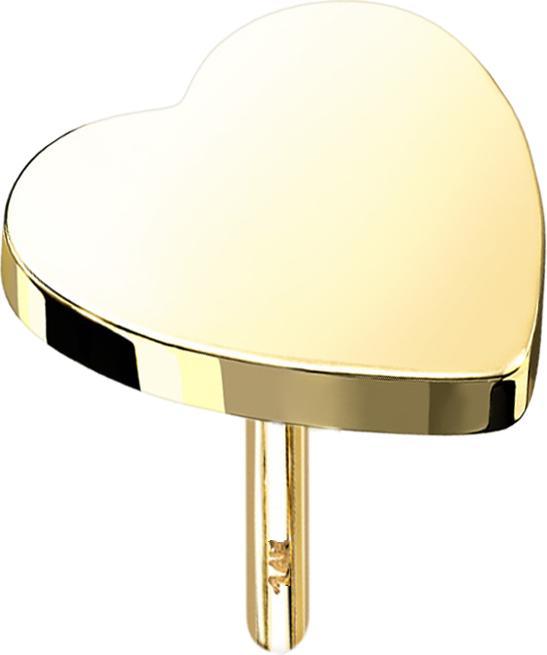 Immagine prodotto Star Piercing Cuore Threadless in oro 14k (senza ottone, Oro 14k)