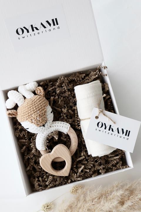 Image du produit Oykami Baby Geschenkbox "Sizilien" Hirsch - Weiss