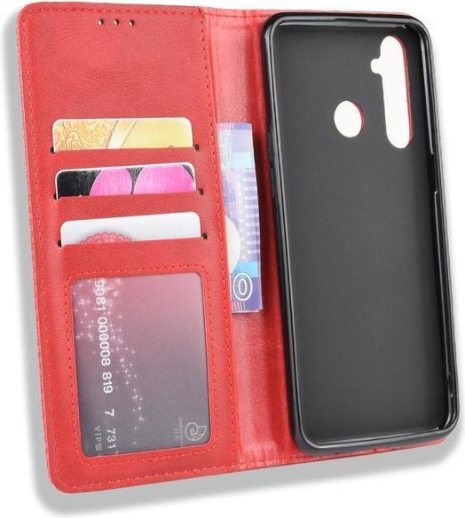 Actual product image MU Classic Retro Leather Bookcover Series (Realme 5 Pro)