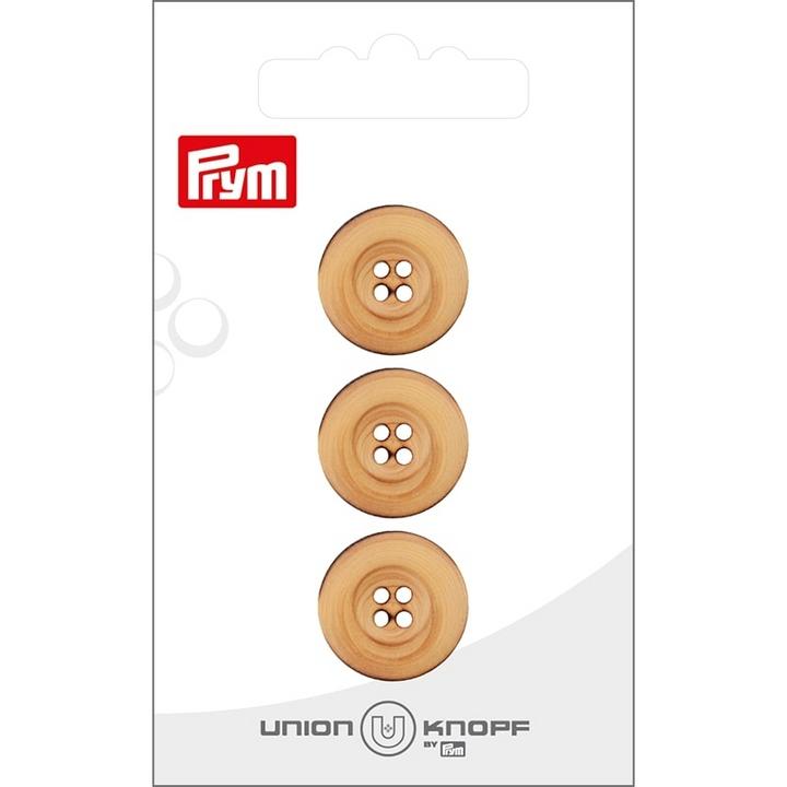 Actual product image Prym Buttons 4-hole 18 mm, 3 pieces, beige