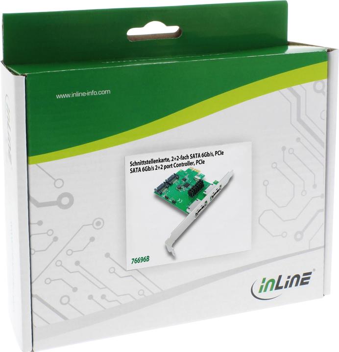 Produktbild InLine Schnittstellenkarte 2+2-fach SATA 6Gb/s PCIe kein RAID