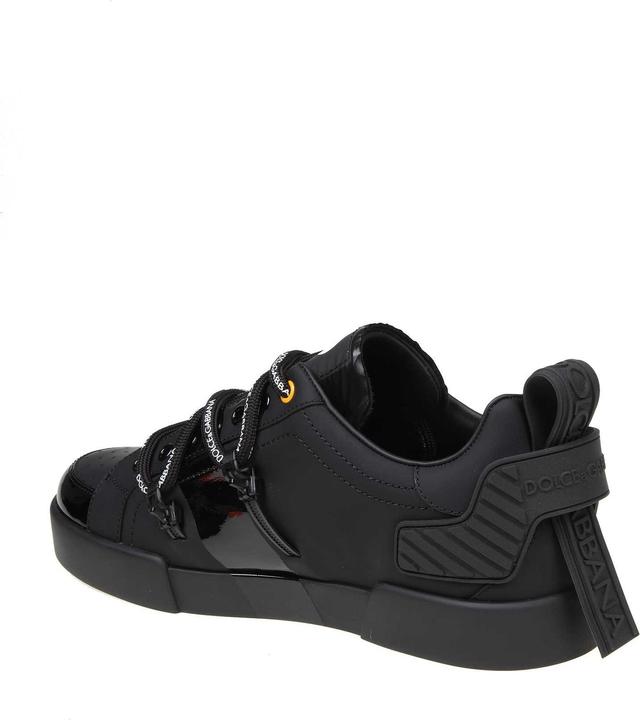 Immagine prodotto Dolce & Gabbana portofino sneaker in calfskin and black paint (41)