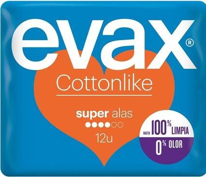 Produktbild Evax COTTONLIKE compresas super alas 12 uds (12 x, Damenbinden)