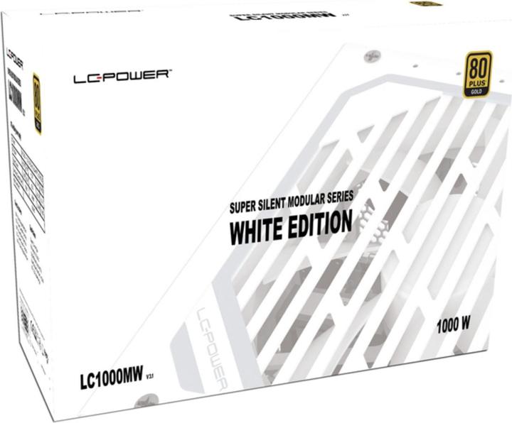 Image du produit LC-Power Bloc d'alimentation 1000W LC1000MW Modular V3.1 (80+Gold)white (1000 W)