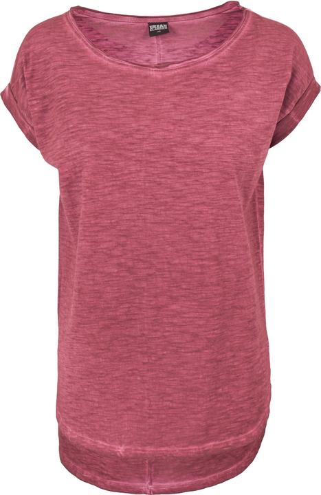 Urban Classics Ladies Long Back Shaped Spray Dye Tee