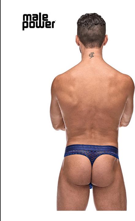Productafbeelding Male Power Diamond Mesh - Bong String - S/M - Navy (S/M)