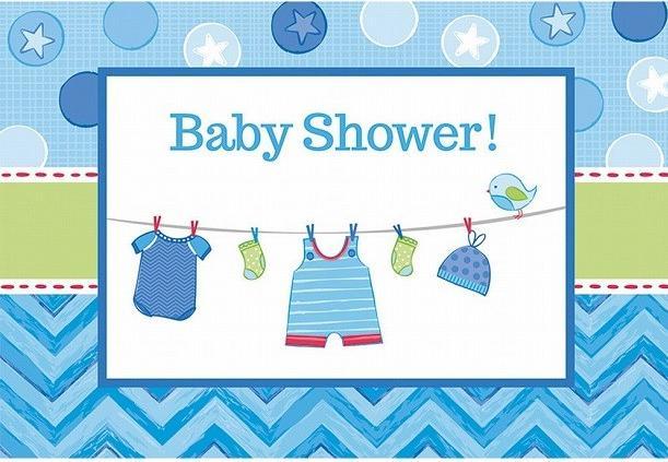 Image du produit Amscan 8 set d'invitation Baby Shower Boy (6 pcs)