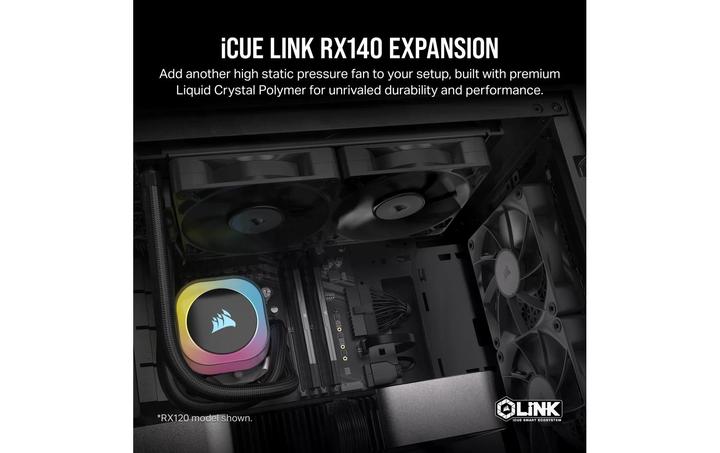 Actual product image Corsair RX Series, iCUE LINK RX140, 140mm Fan, Single Fan (140 mm, 1 x)