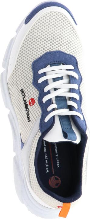 Produktbild Beflamboyant STREET NAVY Herren Sneaker Low-Top Schnürer Nachhaltig Vegan Recycled blau/weiss (44)