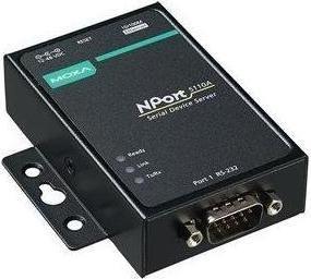 Moxa NPORT 5110A - RS-232-Geräteserver mit 1 Anschluss, Betriebstemperatur 0 bis 60 °C