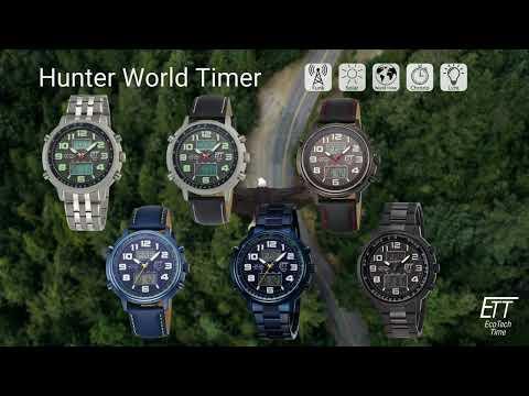 Actual product image ETT EGS-11301-22L Solar Drive Radio Control Hunter II Chronograph Men's Watch (Chronograph, Radio-controlled clock, 48 mm)