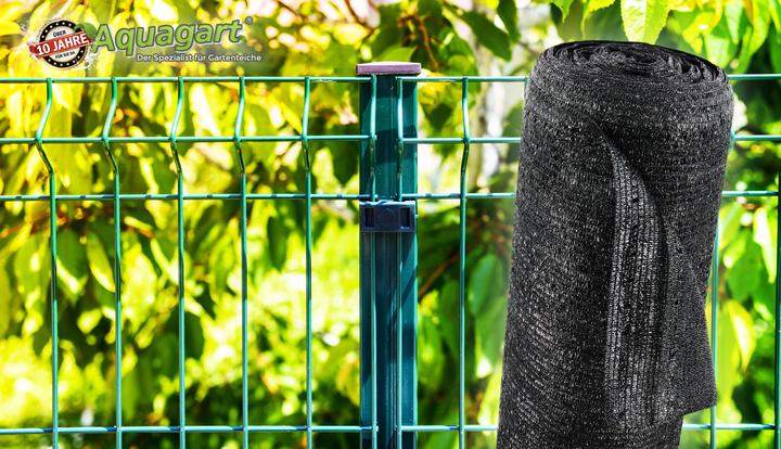 Produktbild Aquagart 26m Schattiernetz Zaunblende Tennisblende Windschutznetz Sichtschutzzaun 90g 2m (2600 cm)