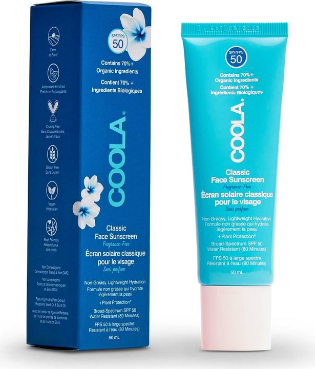 Actual product image Coola Suncare Classic Lotion Fragrance Free (Sun cream face, SPF 50, 50 ml, 50 g)