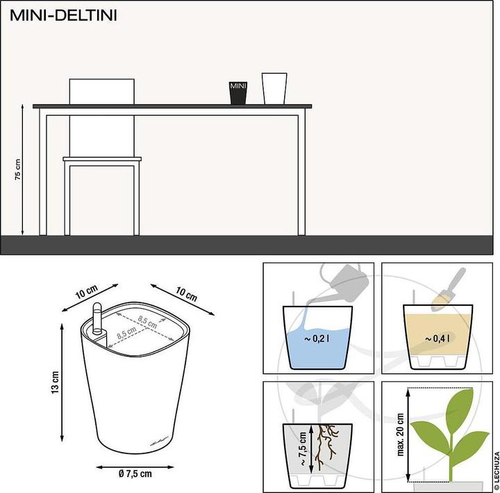 Produktbild Lechuza Mini Deltini (10 cm)