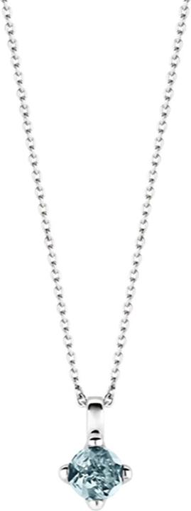 Actual product image Ti Sento Milano Necklace with light blue crystal 3926WB/42 (925 Sterling silver, 48 cm)