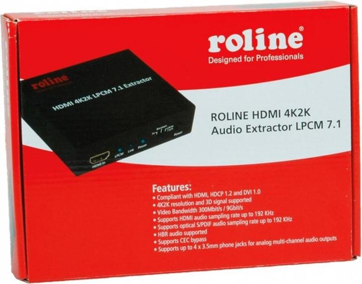 Actual product image Roline HDMI 4K2K Audio Extractor LPCM 7.1