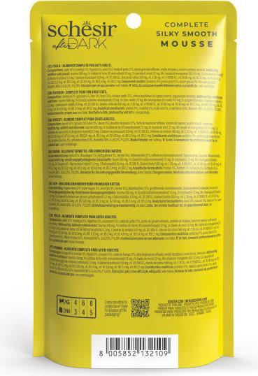 Nährwerte und Zutaten Schesir After Dark, Velvet Mousse, Variety Pack, 12x80g (Adult, 12 Stk., 960 g)