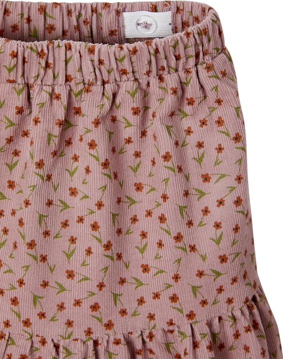 Actual product image Vertbaudet Girls' corduroy skirt with flounces & flowers (86)