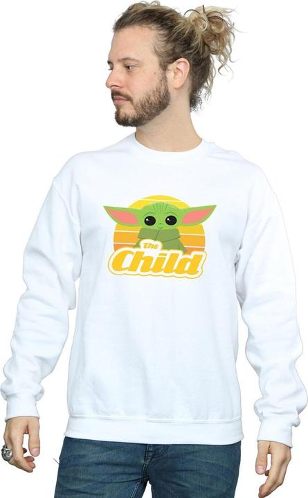 Actual product image Star Wars Mens The Mandalorian The Child Retro Sweatshirt (L)