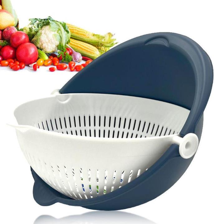 Produktbild Hermex Küchensieb Abtropfsieb Schüssel mit Sieb Nudelsieb Seiher Siebschale (21 cm)