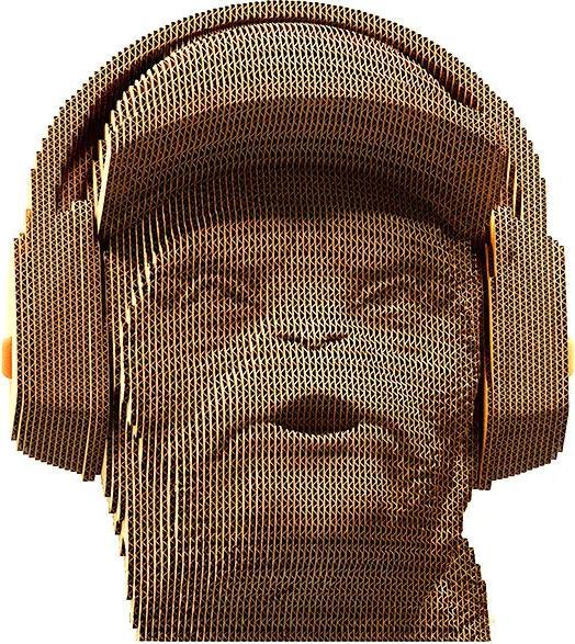 Produktbild Cartonic Affe ""Hear No Evil"" - 3D Modell aus Karton