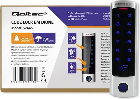 Produktbild Qoltec N--QOLTEC 52445 Code lock DIONE with R (Elektronische Zahlenkombination)