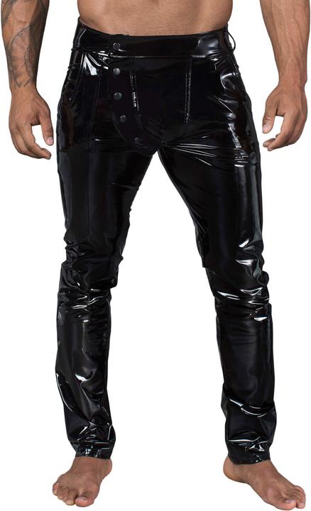Noir Handmade Pantalon long en PVC élastique (M)