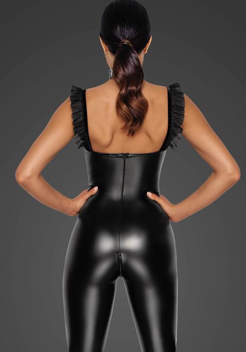 Image du produit Noir Handmade Combinaison Powerwetlook avec empiècements en tulle (L)