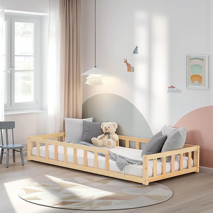 Immagine prodotto Juskys Kinderbett mit Matratze & Lattenrost (90 x 200 cm)