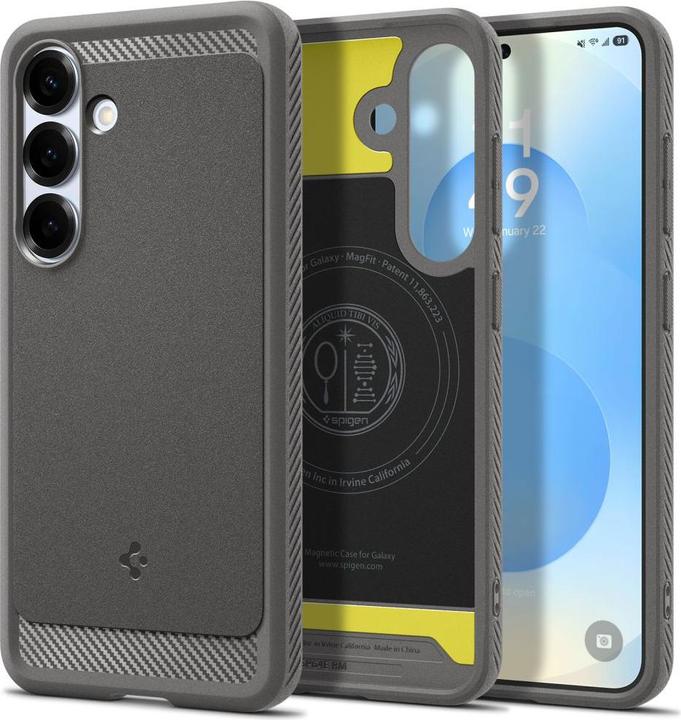 Actual product image Spigen Rugged Armor Mag MagSafe Case for Samsung Galaxy S25 - Gray (Samsung Galaxy S25)