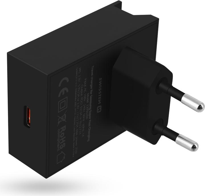 Produktbild Swissten USB-C Netzteil, 18W Schnellladegerät (18 W)
