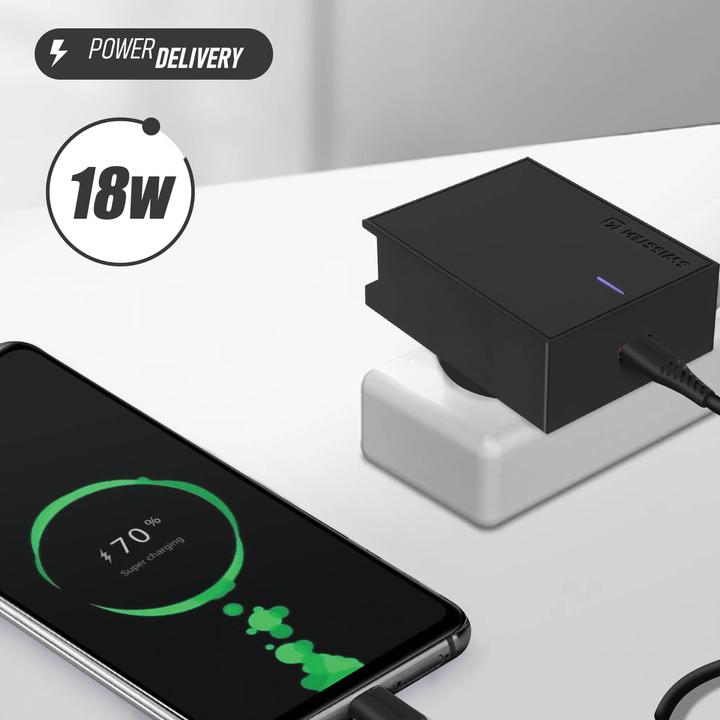 Produktbild Swissten USB-C Netzteil, 18W Schnellladegerät (18 W)