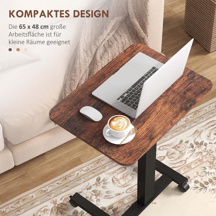 Image du produit Vinsetto Table à roulettes réglable en hauteur (48 x 65 x 108 cm)