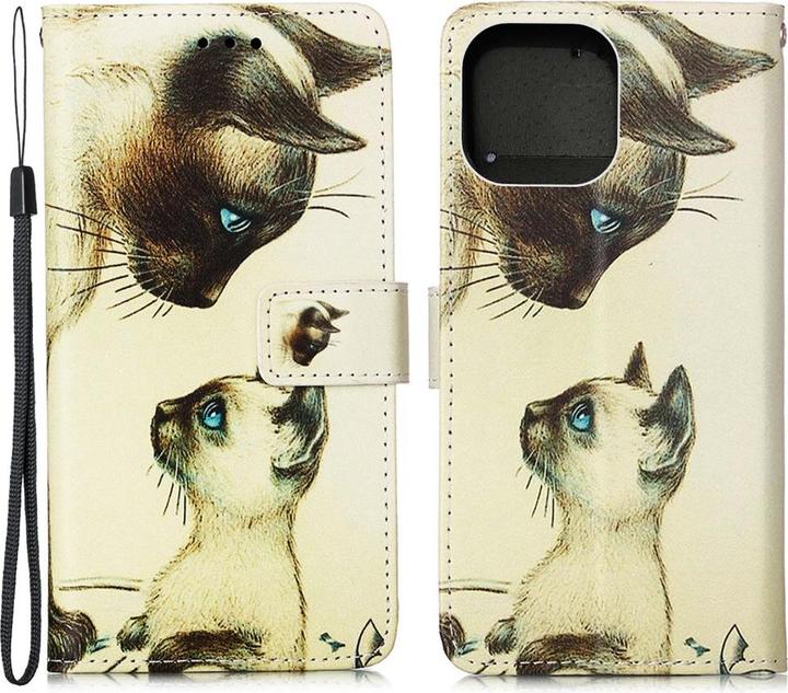 Image du produit Ueli Express iPhone 13 Pro Livre Etui avec porte-cartes Chat mère (Apple iPhone 13 Pro)