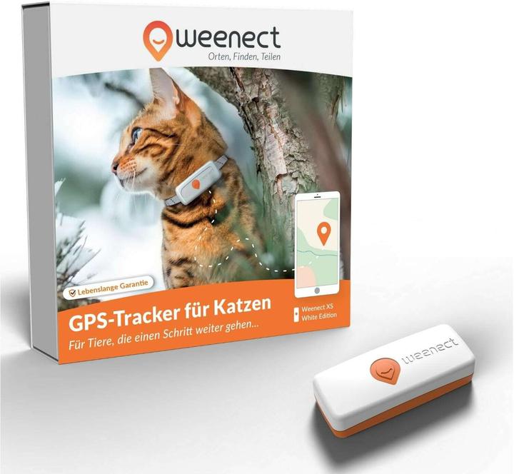 Weenect GPS-Tracker XS für Katzen, Weiss (iOS, Android)