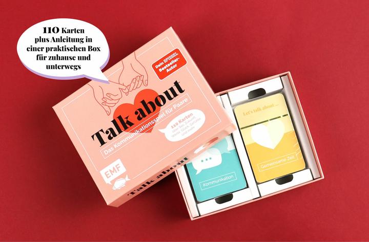 Produktbild Kartenspiel: Talk about - Das Kommunikationsspiel für Paare (Kartenspiel, Deutsch)