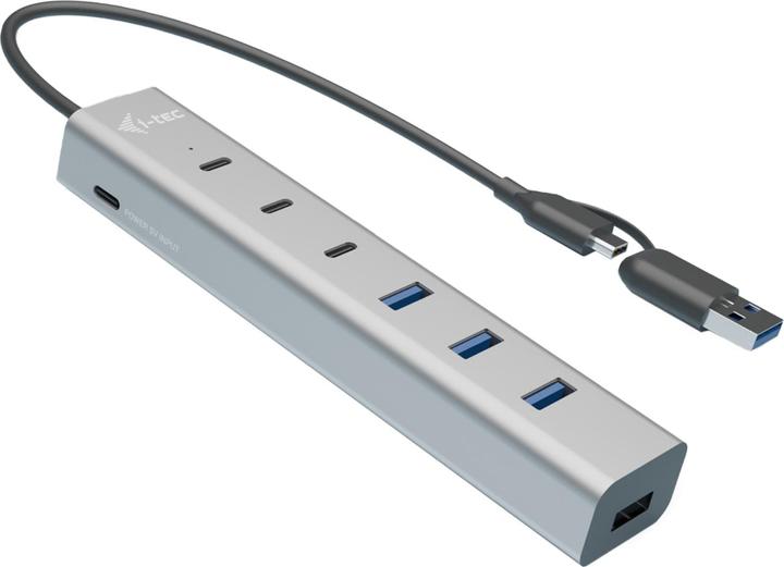 i-tec USB-C/USB-A Charging Metal HUB 7 Port 3x USB-C 3.2 Gen. 1 4x USB-A 3.2 Gen. 1 (USB-C, USB-A, 7 Porti)