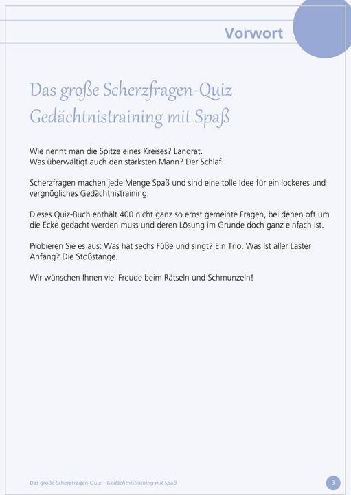Produktbild Das grosse Scherzfragen-Quiz für Senioren (Deutsch)